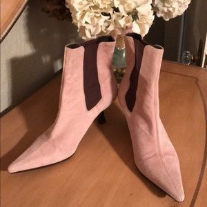 Michelle K pointy toe ankle booties.